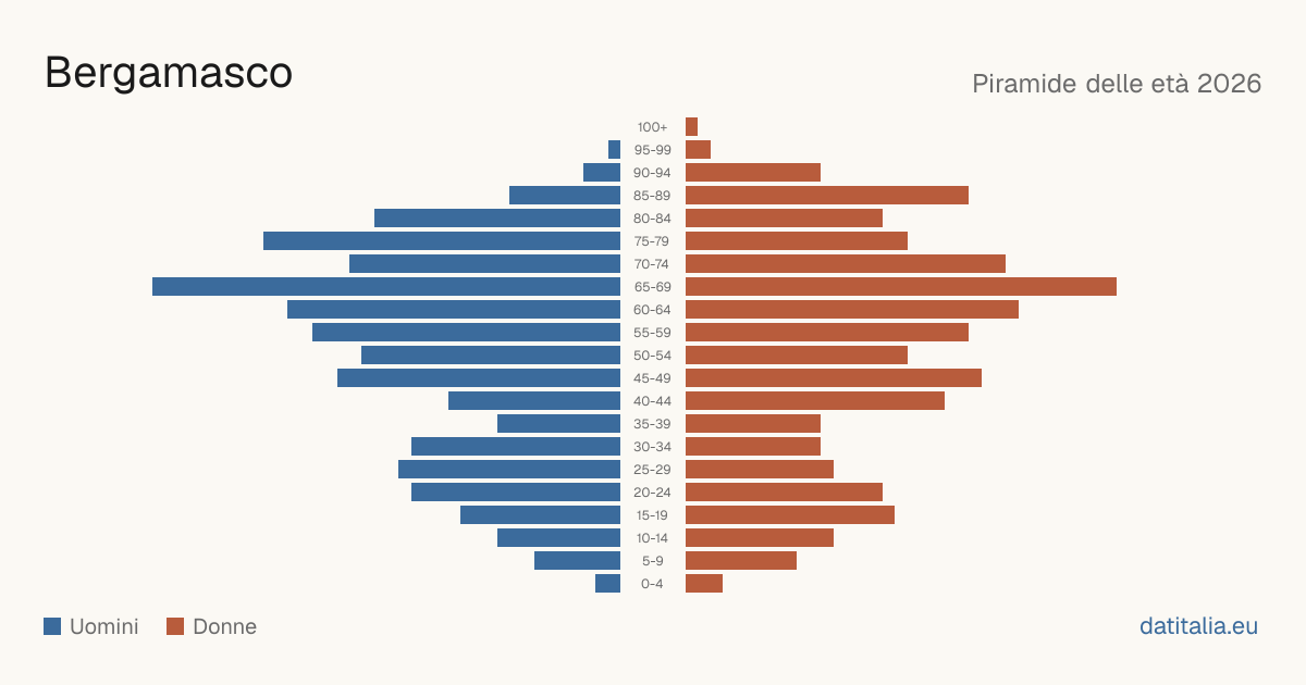 Population pyramid of Bergamasco — DatiItalia