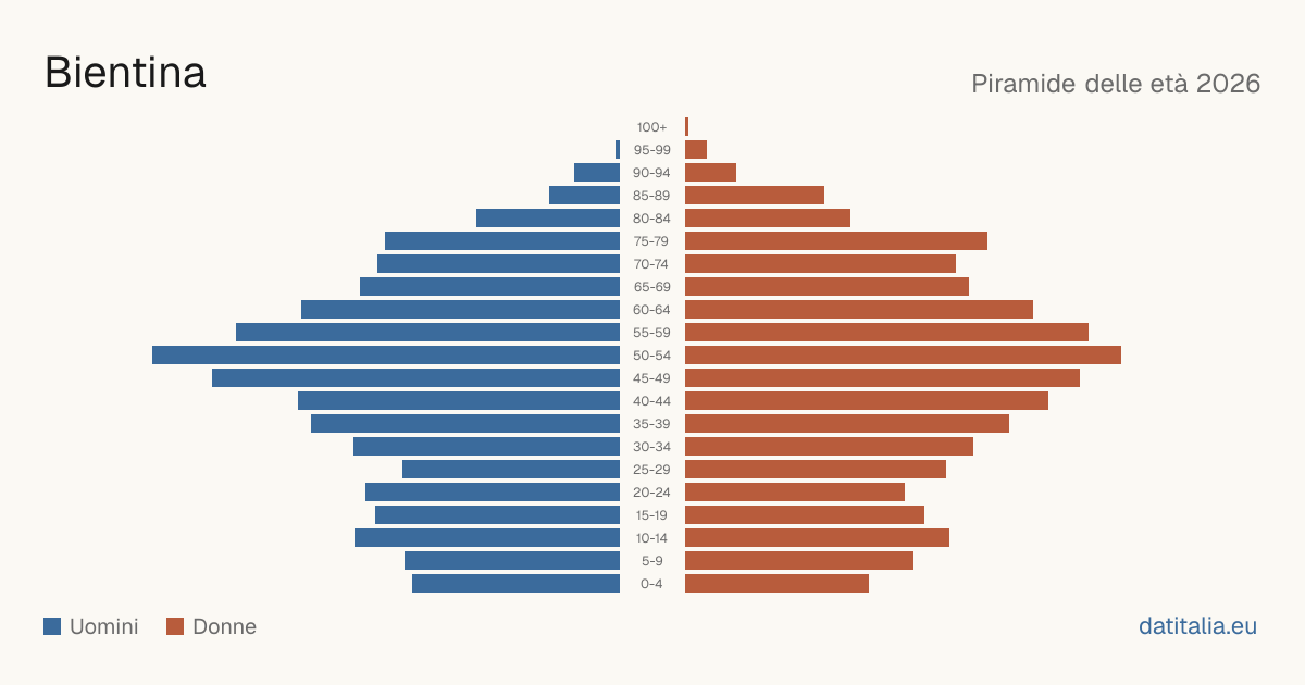 Population pyramid of Bientina — DatiItalia