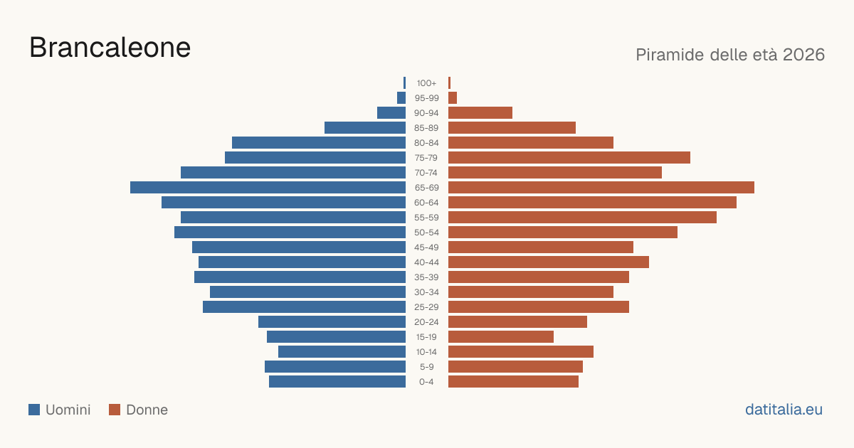 Population pyramid of Brancaleone — DatiItalia