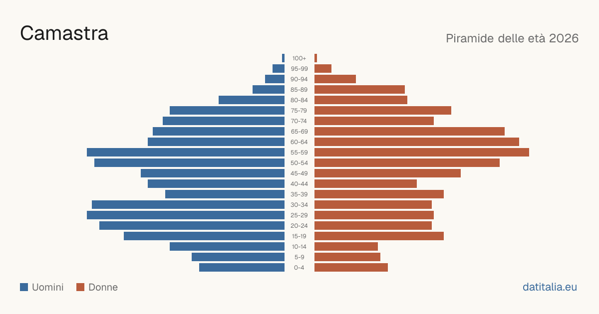 Population pyramid of Camastra — DatiItalia