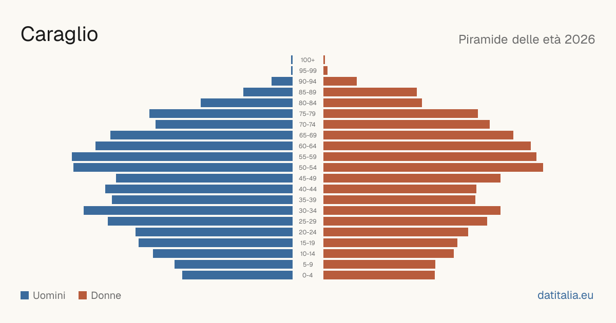 Population pyramid of Caraglio — DatiItalia