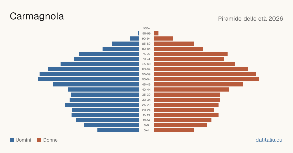 Population pyramid of Carmagnola — DatiItalia