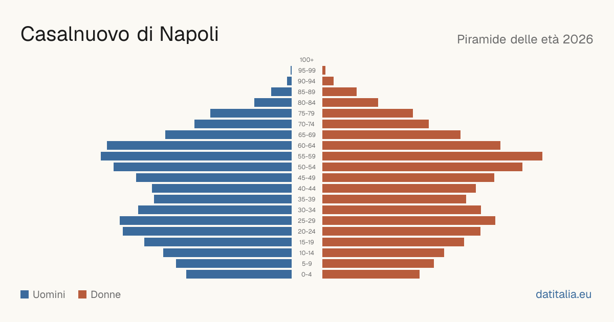Piramide delle età di Casalnuovo di Napoli — DatiItalia