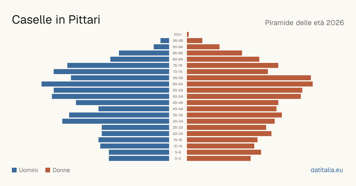 Population pyramid of Caselle in Pittari — DatiItalia