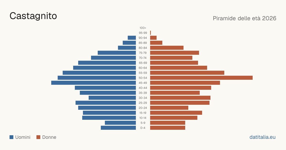 Population pyramid of Castagnito — DatiItalia