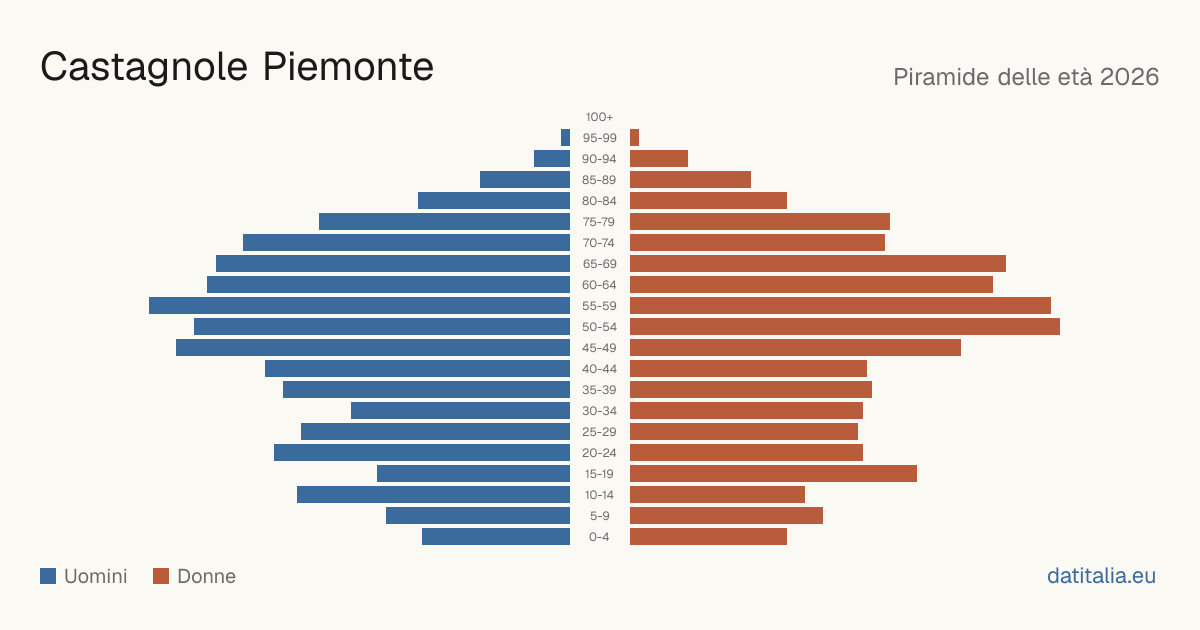 Population pyramid of Castagnole Piemonte — DatiItalia