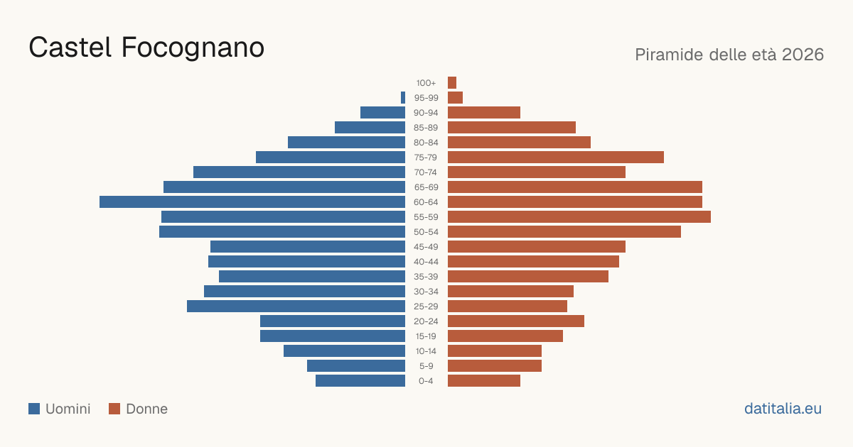 Population pyramid of Castel Focognano — DatiItalia