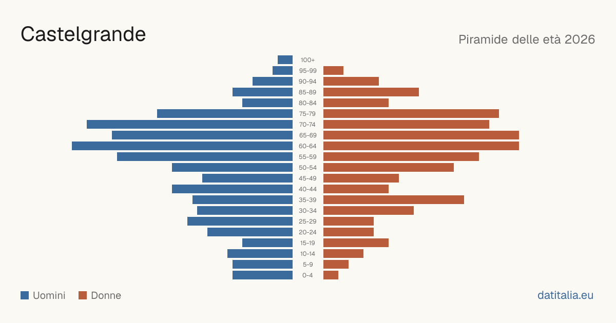 Population pyramid of Castelgrande — DatiItalia