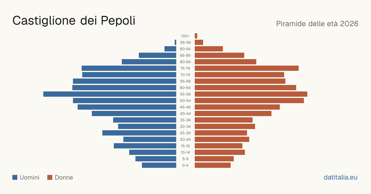Population pyramid of Castiglione dei Pepoli — DatiItalia
