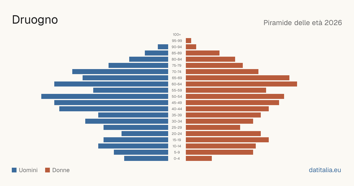 Population pyramid of Druogno — DatiItalia