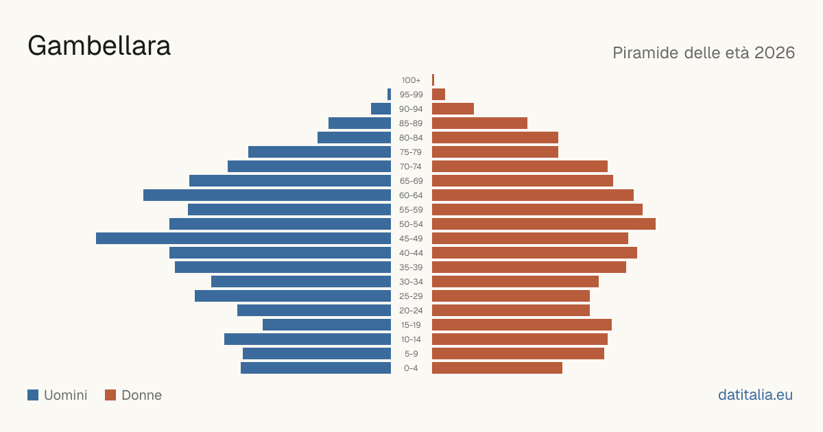 Population pyramid of Gambellara — DatiItalia