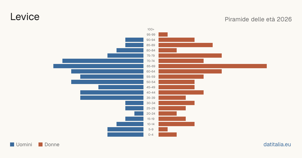 Population pyramid of Levice — DatiItalia