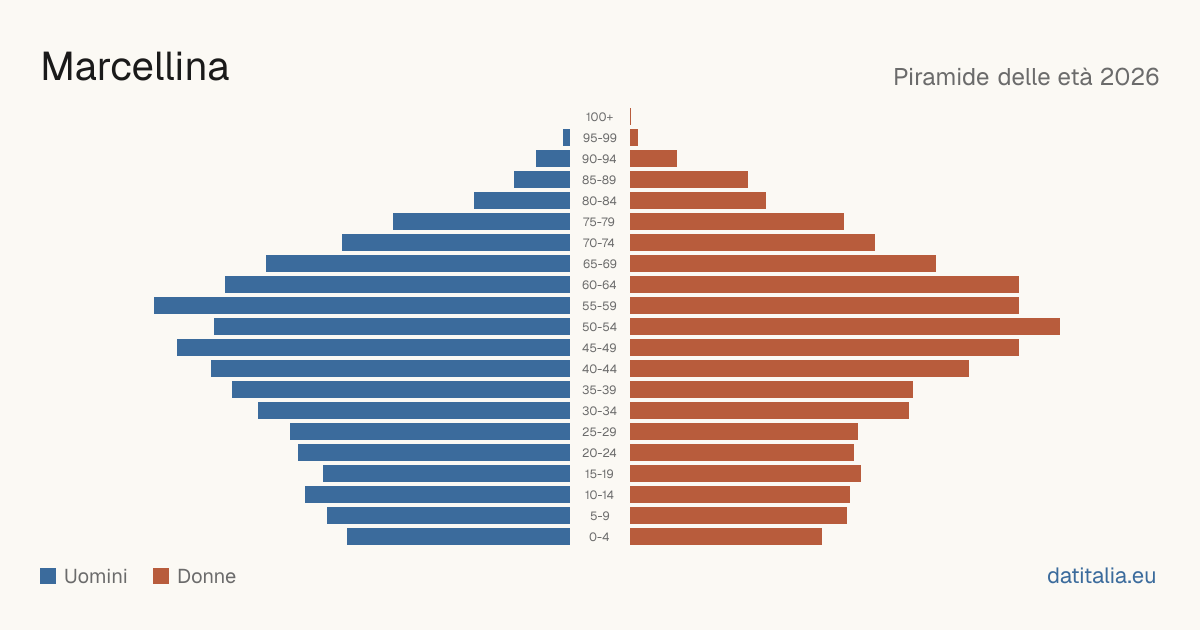 Population pyramid of Marcellina — DatiItalia