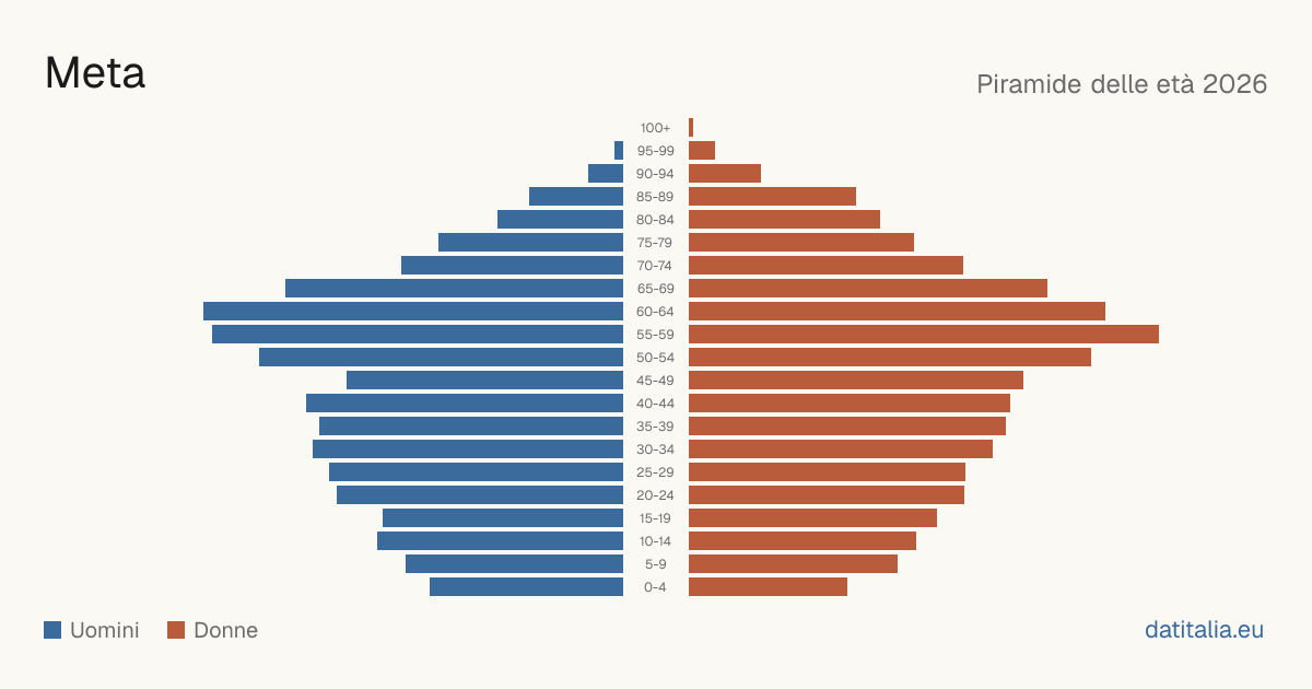 Population pyramid of Meta — DatiItalia
