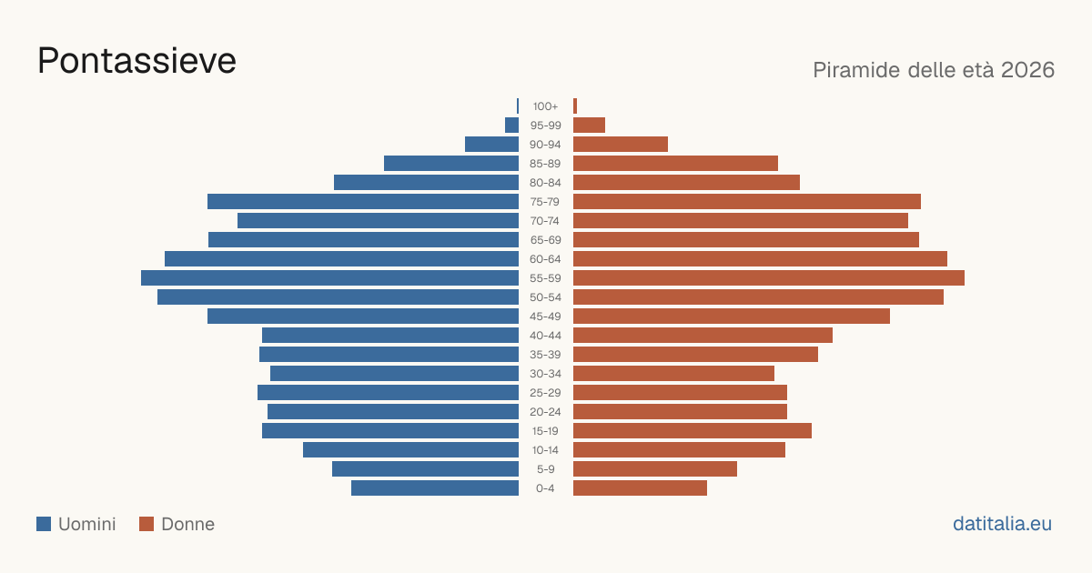 Population pyramid of Pontassieve — DatiItalia