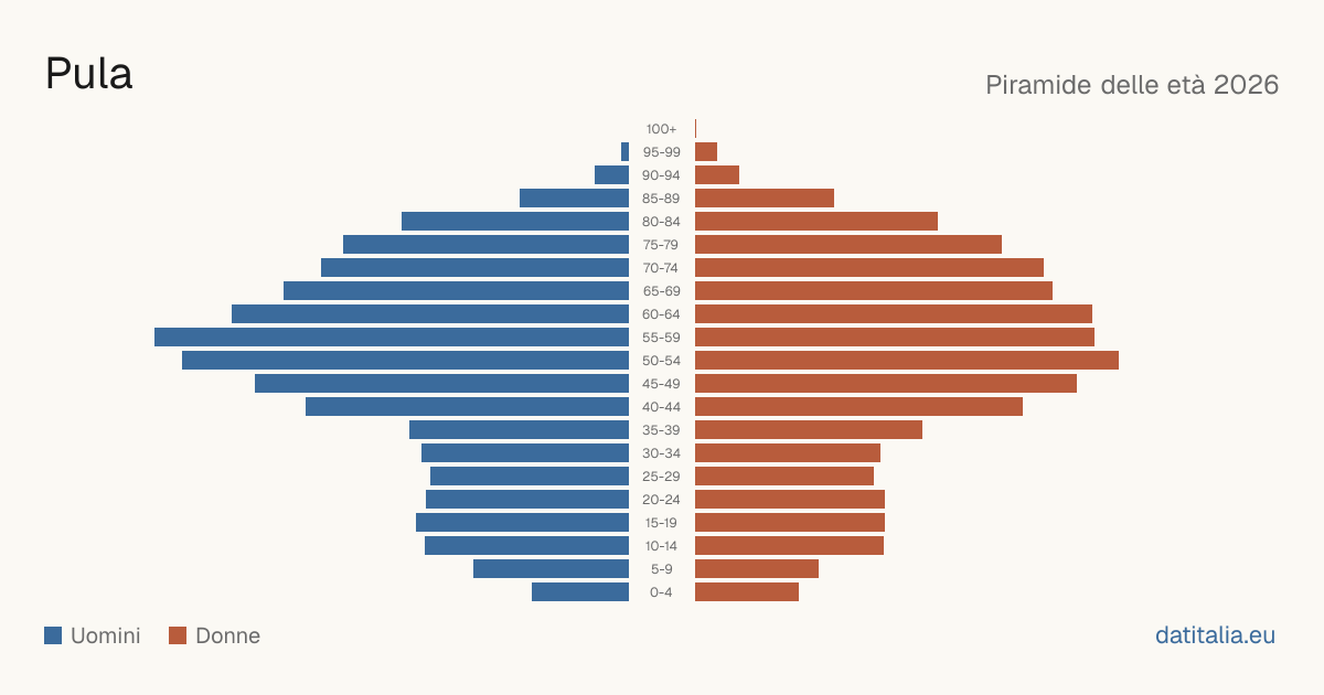 Population pyramid of Pula — DatiItalia