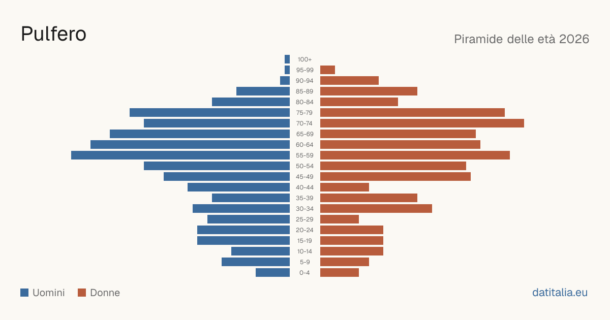 Population pyramid of Pulfero — DatiItalia