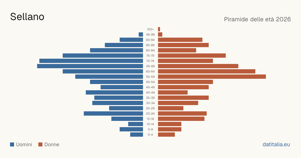 Population pyramid of Sellano — DatiItalia