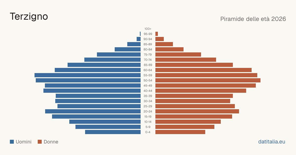 Population pyramid of Terzigno — DatiItalia