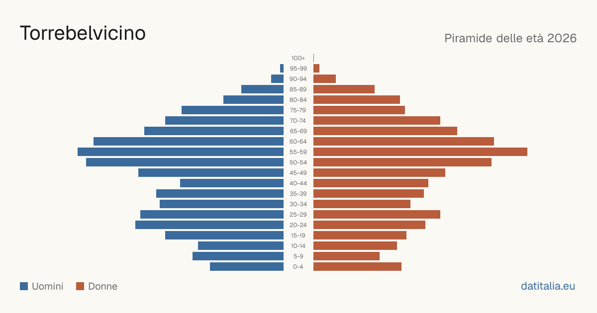 Population pyramid of Torrebelvicino — DatiItalia